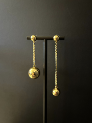 Gold Wrecking Ball Earrings – by DIPHDA