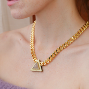 The Gold Iconic Tri Necklace
