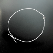 Femme Bow Necklace – Silver | DIPHDA