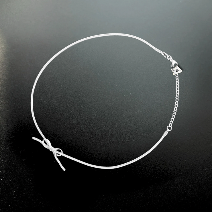 Femme Bow Necklace – Silver | DIPHDA