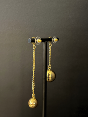 Gold Wrecking Ball Earrings – by DIPHDA