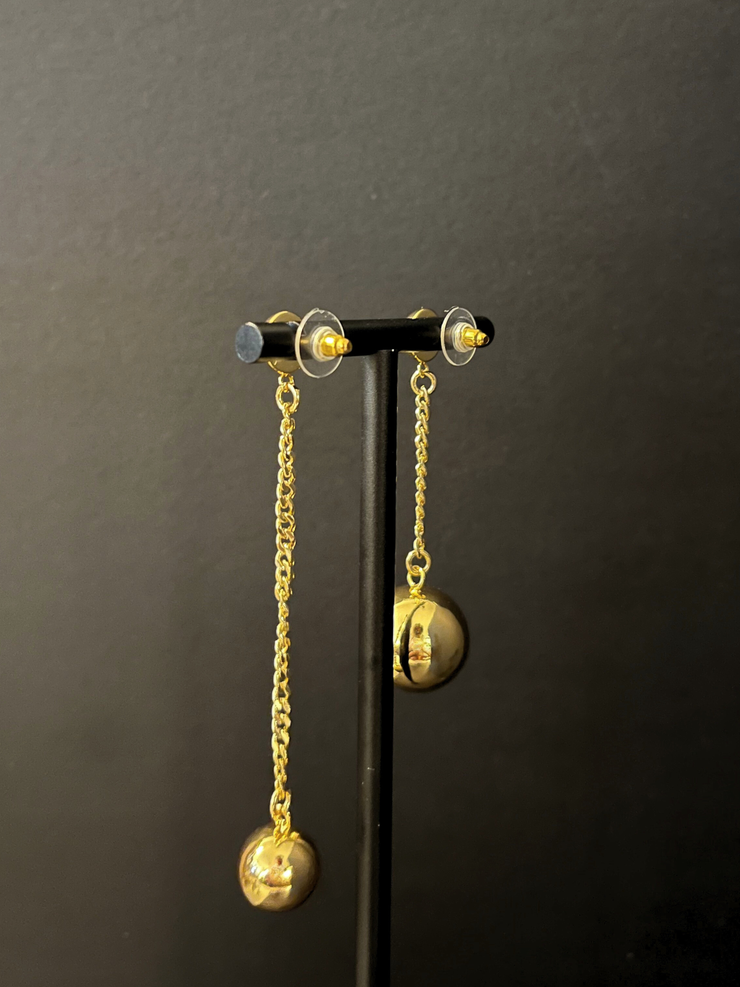Gold Wrecking Ball Earrings – by DIPHDA