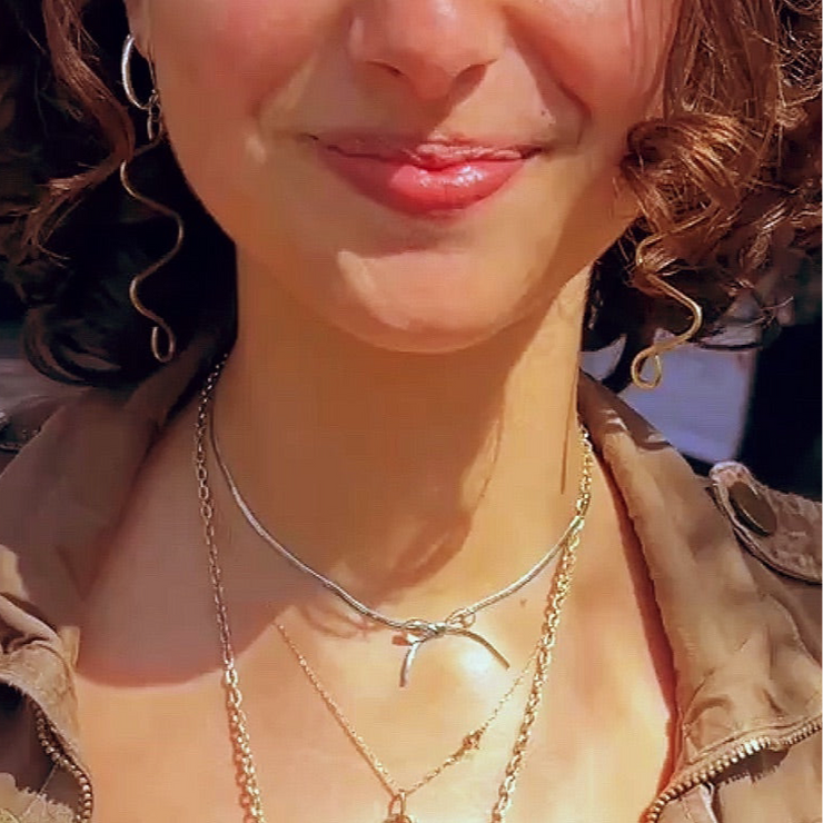 Femme Bow Necklace – Silver | DIPHDA