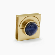 Sodalite Moon Charm