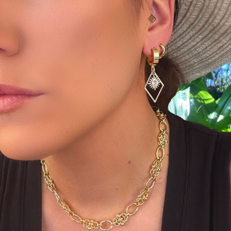 The Gold Rising Sun Earrings