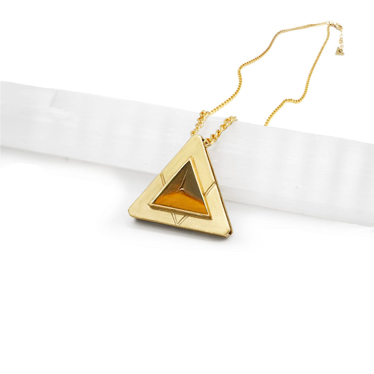 Triangle Pendant White Gold and Diamond - Doron Merav